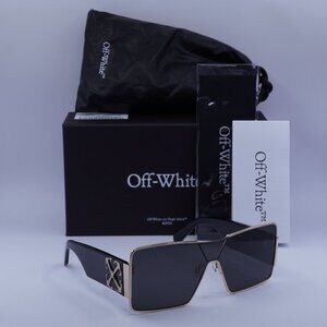 Off-White ASPEN 7607 Shield Sunglasses – Gold/Black/Grey